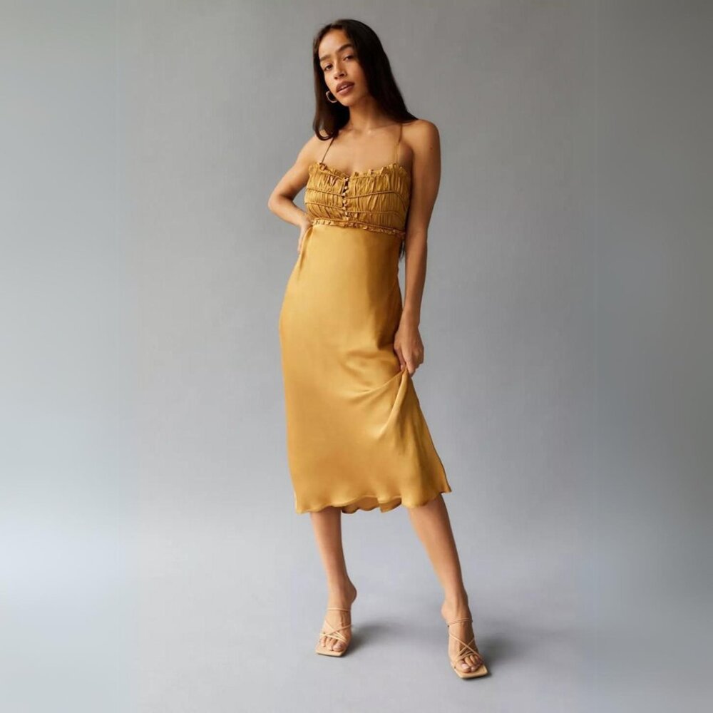 ASTR The Label Zola Satin Slip Dress